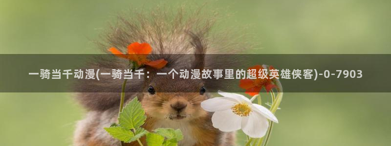 二次元动漫：一骑当千动漫(一骑当千：一个动漫故事里的超级英雄侠客)